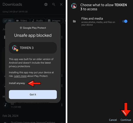 Google Protect Warning