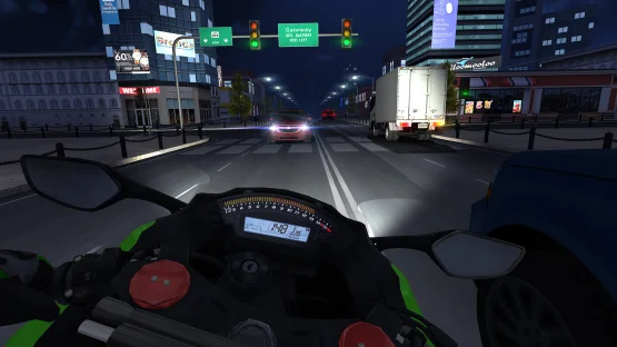 Traffic Rider night mode gameplay