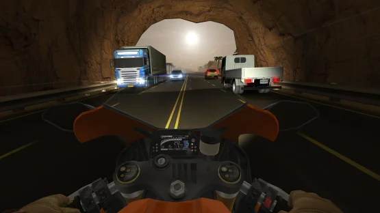 Close overtake bonus in Traffic Rider game
